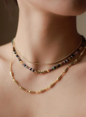 神庙物语彩虹碧玺锁骨链