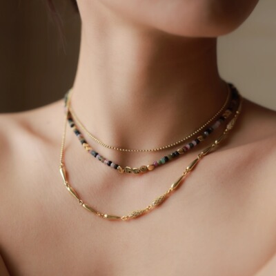 神庙物语彩虹碧玺锁骨链