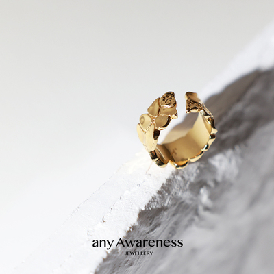 18k镀金戒指高级文艺浪漫新中式