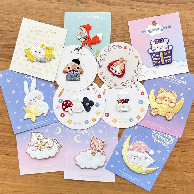 超萌可爱兔子熊动物刺绣布艺胸针胸花布贴服饰包包配饰手账自粘贴,饰品/流行首饰/时尚饰品新,胸针,淘宝优惠券,粉丝福利购,淘宝优惠卷