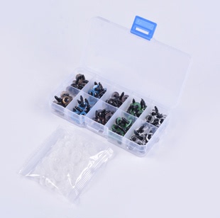 DIY毛绒玩具配件玩偶公仔水晶眼睛 彩色艺眼5色一盒100个