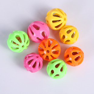 猫玩具猫咪发声玩具球宠物逗猫玩具铃铛猫抓球彩色响铃球塑料铃铛