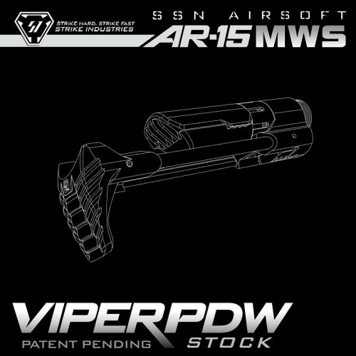 JMT姐妹团MWS 罢工 PDW毒蛇伸缩1.0托 CNC 多色M4 SSN AR 激光