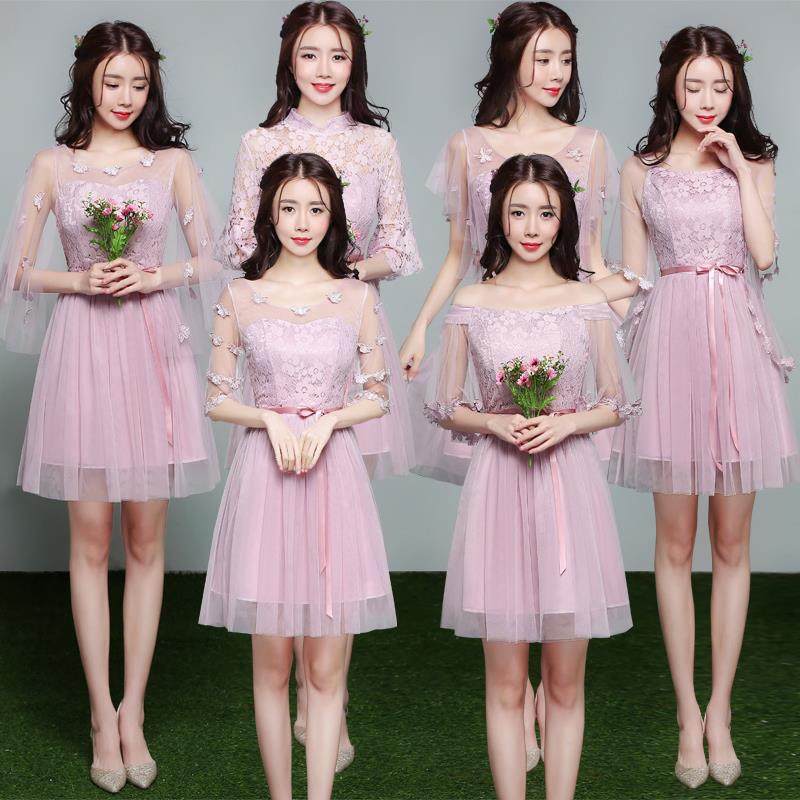 修身短裙伴娘服遮肉显瘦创意2018连衣裙2019仙气宴会新款灰色洋装|msdalam kategori Butik wanita / wanita, perkahwinan/Cheongsam/pakaian, pakaian/malam - dari Buy2taobao.com untuk memberikan perkhidmatan ejen Taobao profesional membeli