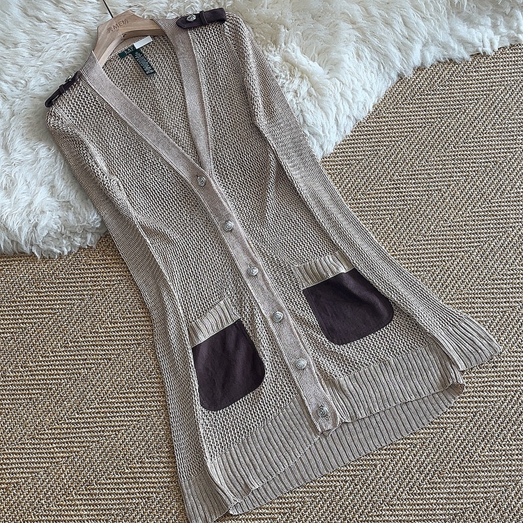 针织开衫女2026新款镂空法式空调披肩薄款上衣修身显瘦长款外搭