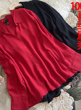 春夏纯桑蚕丝上衣大码上衣奢华双乔法式衬衫2024新款真丝女款衬衣