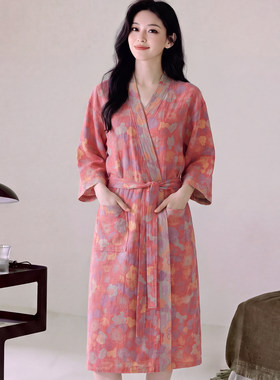 26年新款纯棉棉纱睡衣家居服睡袍