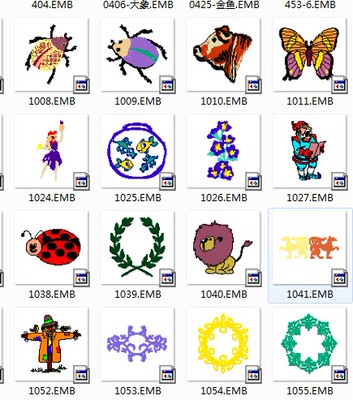 威尔绣花软件克姆E2.0E3.0E4.2缩略图插件EMB花样支持32.64位系统