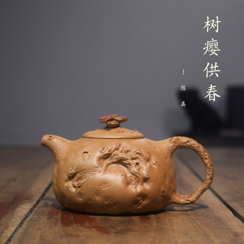 砺砂茗陶段泥陈真全手工树瘿供春