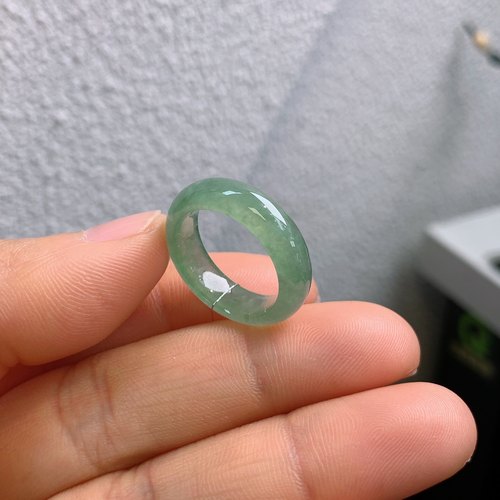 12-13圈口缅甸天然翡翠A货冰睛戒指A1168#