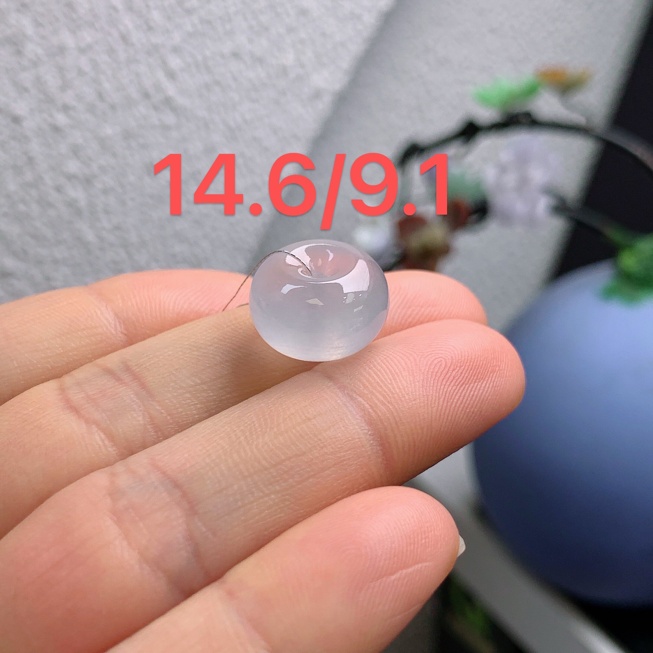 缅甸天然翡翠A货高冰白冰飘黄翡平安扣肥扣吊坠A1262#