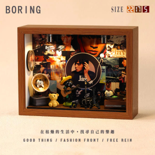 周杰伦周边音乐专辑相框创意桌面礼物造景摆件生日礼品送男生女生