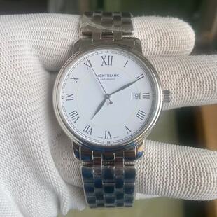 现货 万宝龙手表 112610 传承经典超薄自动机械钢带商务男士联保