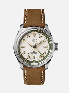 Christopher Ward C65复古夜光双时区瑞士自动机械防水运动男腕表