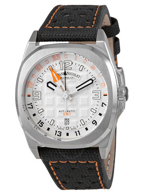 Armand Nicolet艾美达 8边型夜光双时区瑞士自动机械商务男士手表