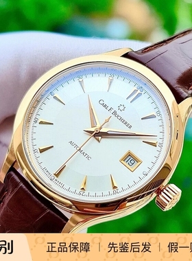 宝齐莱 Carl F.Bucherer 10908 18K玫瑰金实金超薄自动机械男腕表