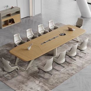 会议桌长桌大型会客桌椅组合商务接待桌简约现代洽谈办公桌长条桌