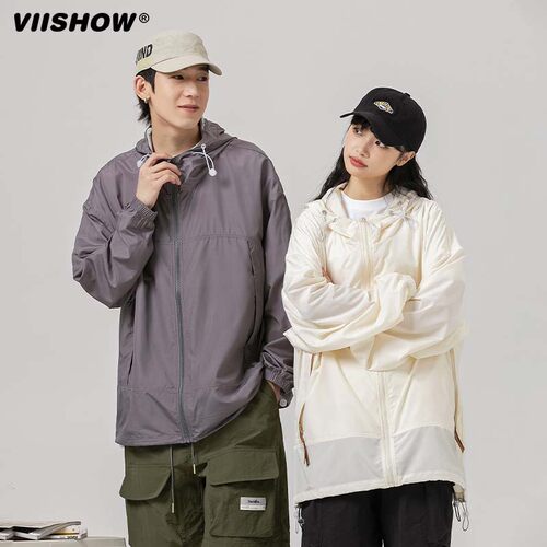 VISHOW防晒衣男防紫外线透气皮肤衣防晒外套情侣运动薄夏防晒服女
