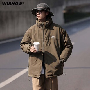 棉衣加绒加厚棉袄男生冲锋衣外套 VIISHOW棉服男2022新款 秋冬季