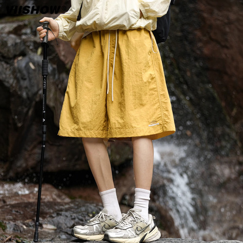 VIISHOW轻薄透气运动休闲夏季短裤男女纯色潮流宽松百搭五分裤子