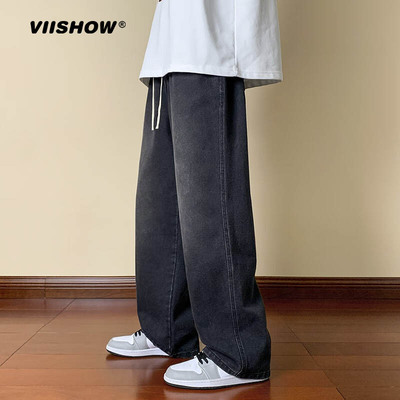 纯色牛仔裤VIISHOW潮流百搭