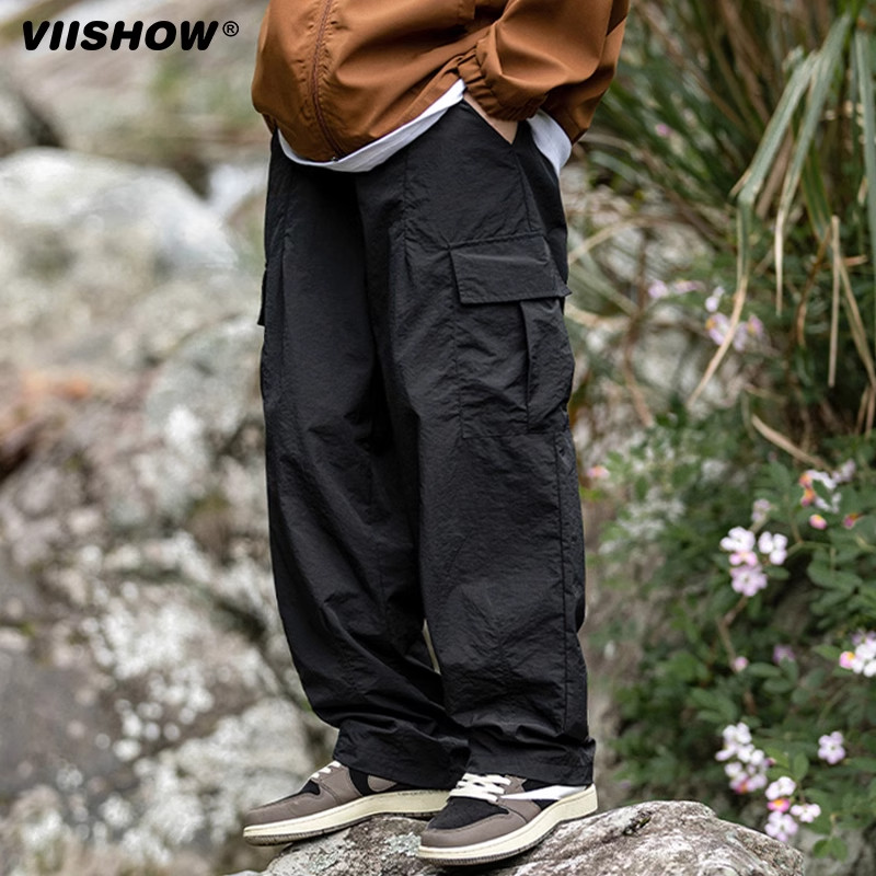 VIISHOW日系cityboy多袋直筒工装裤男春秋季潮牌裤子宽松休闲裤,男装,休闲裤,淘宝优惠券,粉丝福利购,淘宝优惠卷