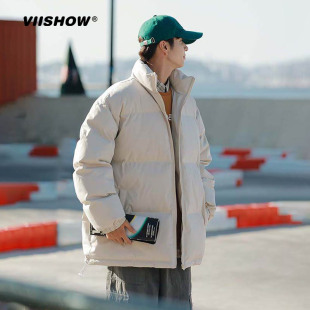 VIISHOW棉衣男冬季新款短款宽松立领加厚棉服休闲oversize外套潮