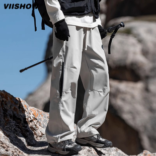 宽松百搭机能风休闲长裤 2024新款 子男秋季 VISHOW户外登山冲锋裤