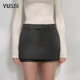YUSSI2026春季 短裙收腰显瘦a字包臀裙 裙条纹西装 新款 假两件A字裤