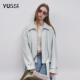 夹克上衣 巨好看薄荷绿短款 YUSSI2026新款 PU皮衣外套女酷飒风春季