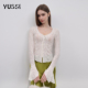 复古修身 轻奢高级感打底衫 蕾丝衫 新款 内搭 女2026春季 YUSSI喇叭袖