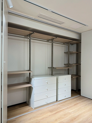 金属衣柜定制日式极简立柱式自由组合环保衣帽间步入式衣橱四组柜