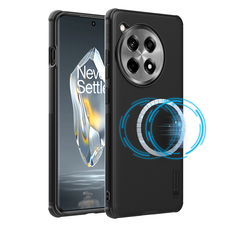 for OnePlus Ace3 12R Case Magnetic Frosted Cover NILLKIN适用一加 12R手机壳超薄磨砂护盾PRO保护套 3C数码配件 手机保护套/壳 原图主图