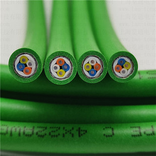 高柔性工业网线 4芯 rj45水晶头 type c型4*22awg profinet通信线