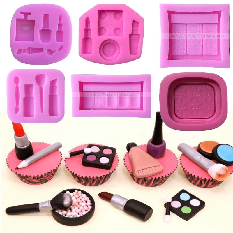 香水口红翻糖硅胶模具高跟鞋diy