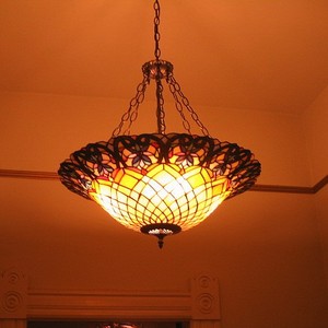 tiffany美式吊灯复古家用客厅卧室楼梯欧式轻奢玻璃艺术定制灯具