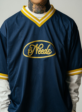 现货 SERVING YOUR NEEDS /Needs Chain Logo Jersey美式球衣短袖