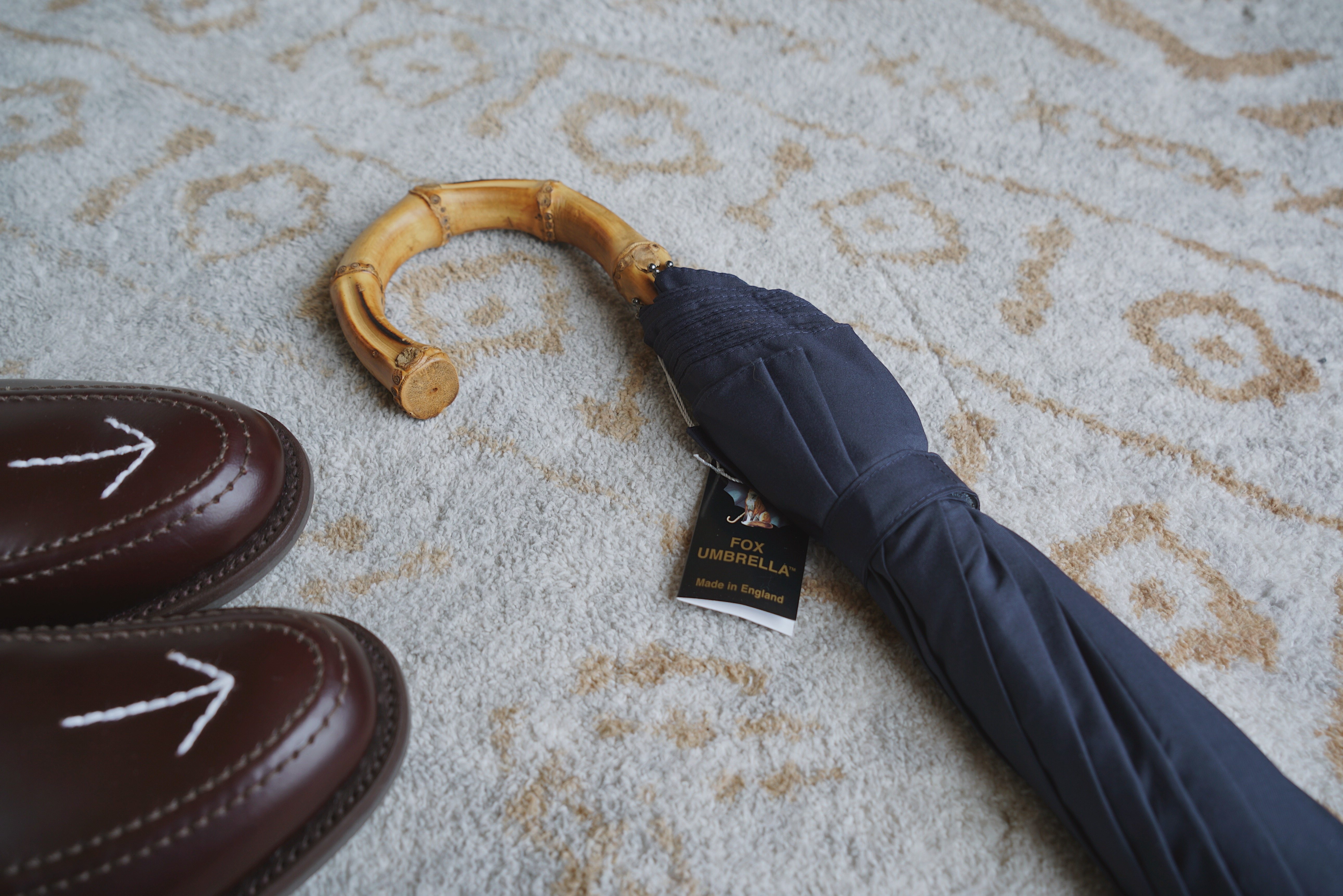 fox umbrella 英国轻奢伞竹骨柄 木柄 折叠雨伞 男女通用