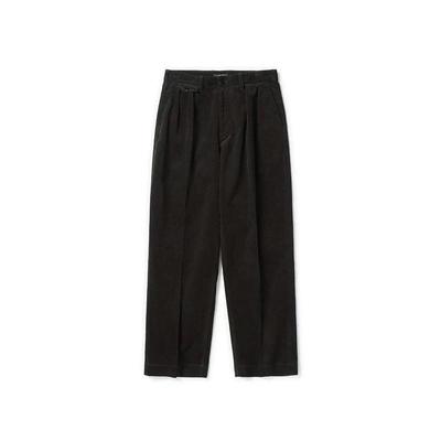 riskrider阔腿灯芯绒双摺工装裤