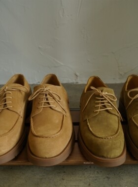 法国制 KLEMAN FRODAN V翻毛复古英伦低帮牛皮系带皮鞋男女同款