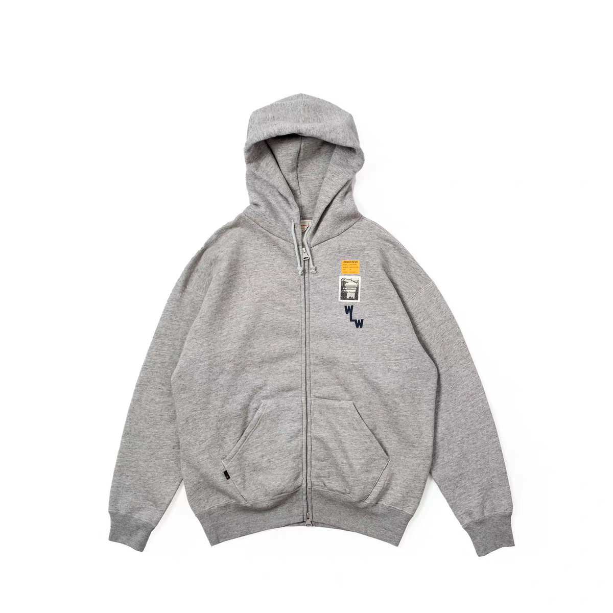 REMOCREVO Zip Sweater Hoodie双头拉链户外运动休闲带帽卫衣