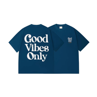 GoodVibesOnly好氛围优先「Basic」夏日印花宽松 260g 短袖T恤