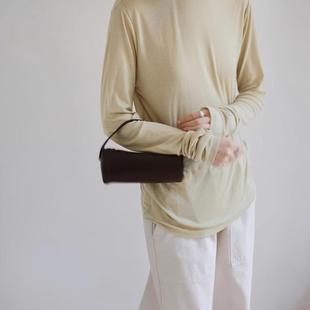 女 圆领木耳边内搭叠穿打底衫 现货caicaicai 24AW羊毛高领