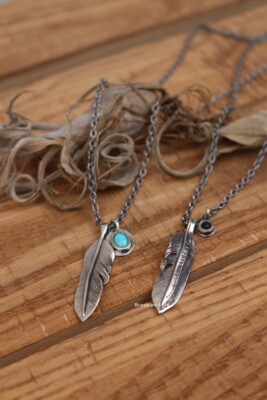 northworks羽毛吊坠项链