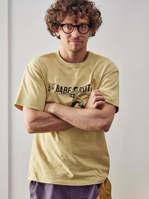 广告美式复古Remains圆领体恤