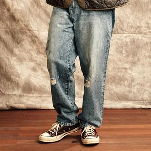 长裤 进口丹宁日产五金水洗做旧磨破宽松牛仔裤 24AW DAMBOLAND