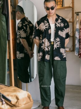 现货Two Palms美国制 人造丝多款印花古巴领美式复古 夏威夷衬衫