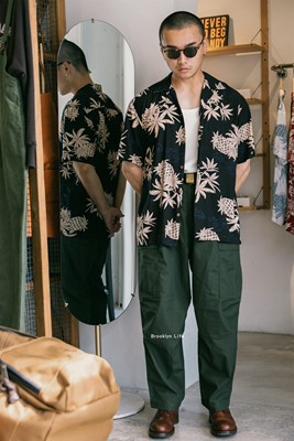 现货Two Palms美国制 人造丝多款印花古巴领美式复古 夏威夷衬衫