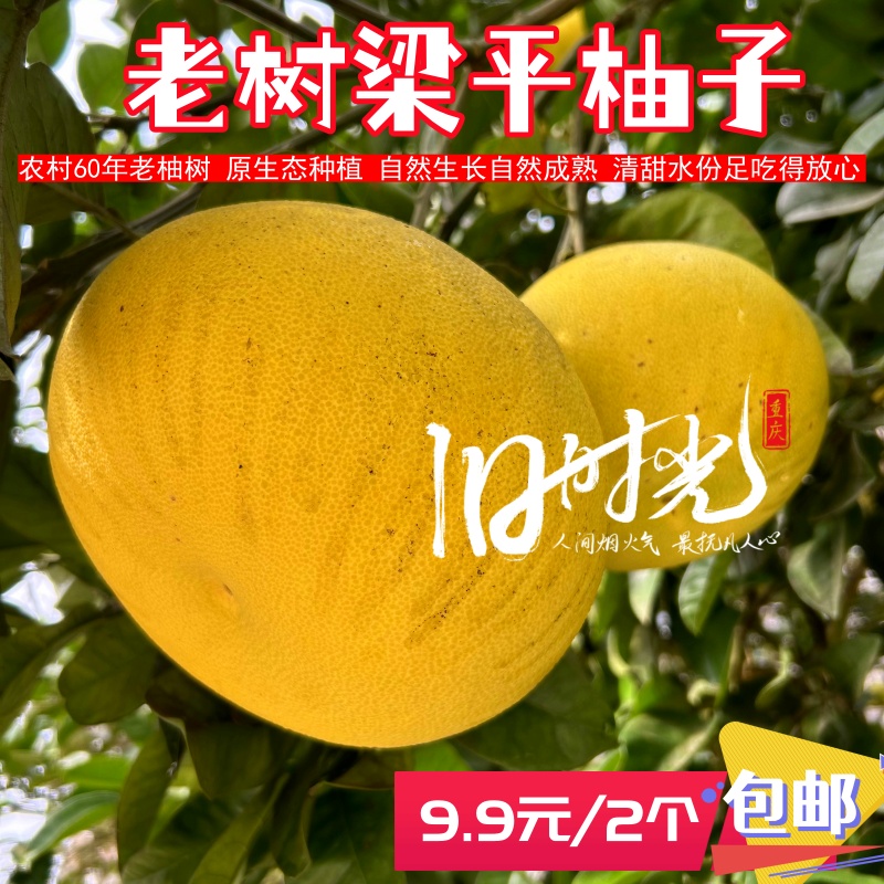 正宗梁平柚子纯甜平顶柚不酸微麻