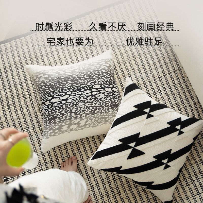 抱枕沙发客厅轻奢高级感靠枕套中古飘窗靠垫简约现代样板间靠背垫